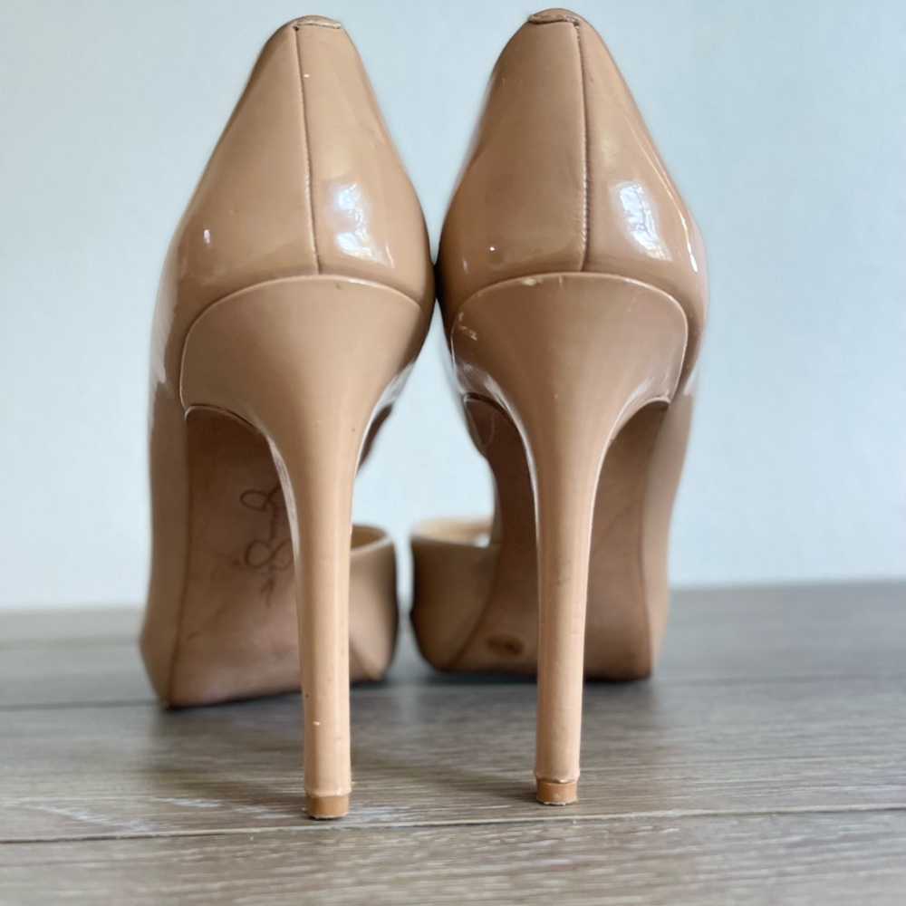 Jessica Simpson- open toed high heels (size 7)